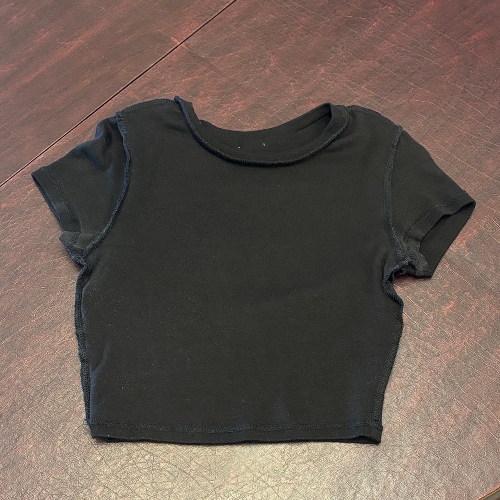 Garage Black Crop Tee with Red Cherry Graphic - Picture 6 of 11